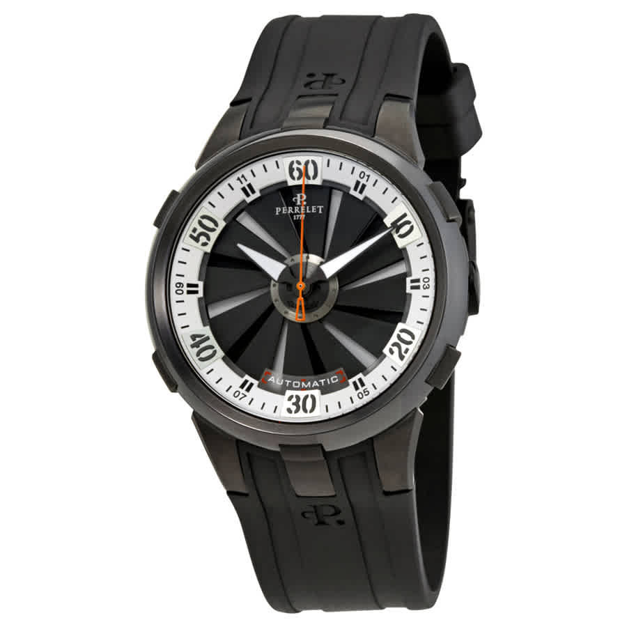 Perrelet Turbine XL Automatic Black Turbine Dial Mens Watch A1051-4