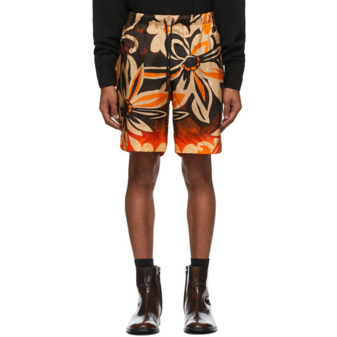 Photo: Dries Van Noten Tan and Orange Piper Shorts