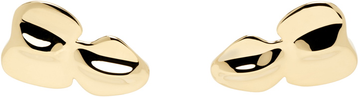 Photo: Acne Studios Gold Brass Croco Scale Earrings