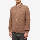 A Kind of Guise Men's Per Knit Polo Jacket in Coffee