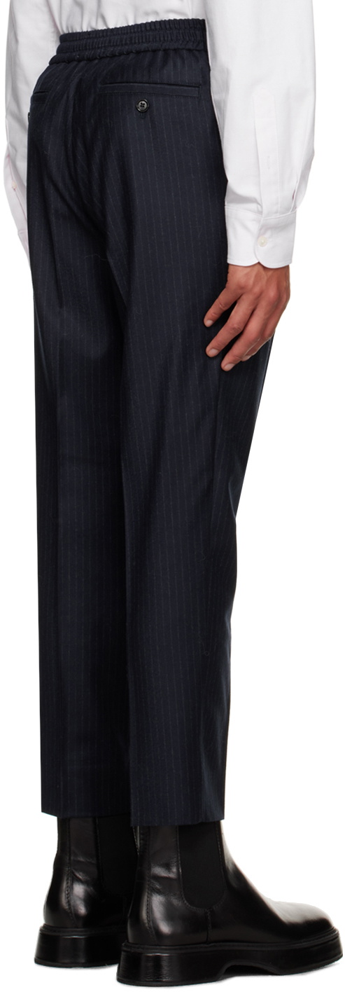 AMI Alexandre Mattiussi Navy Drawstring Trousers