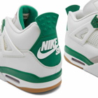 Air Jordan Nike SB x 4 Sneakers in Sail/White/Pine Green