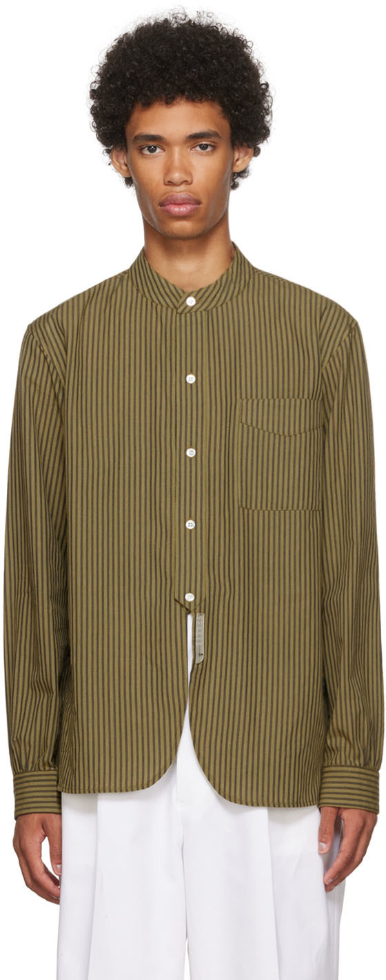 Connor McKnight Khaki Handloom Pyjama Shirt