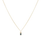 Miansai Men's Everett London Blue Topaz Pendant Necklace in Blue/Gold