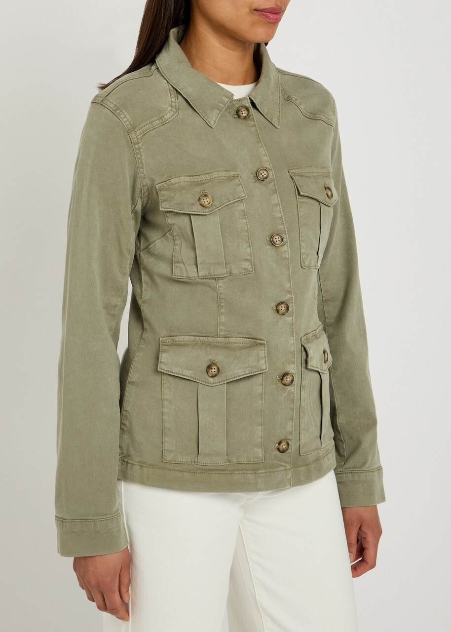 Paige Stacey Stretch-denim Jacket Green