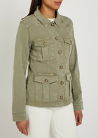 Paige Stacey Stretch-denim Jacket Green