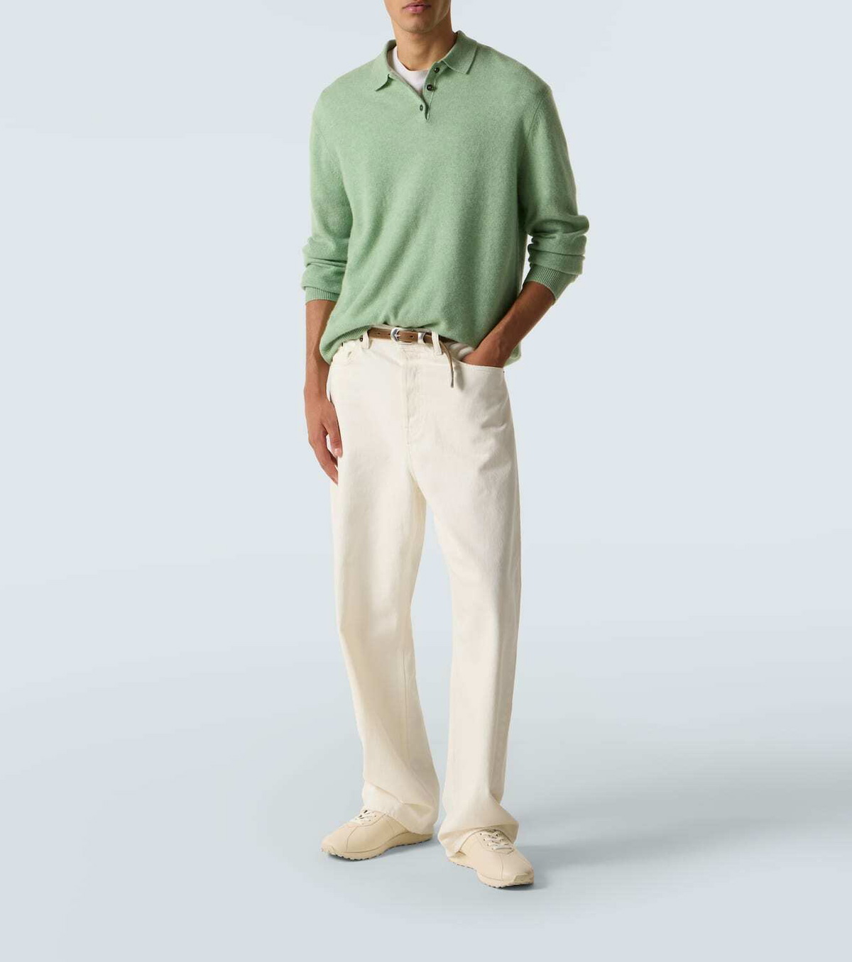 Le Kasha Crete cashmere polo sweater