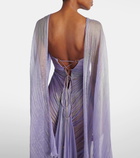Maria Lucia Hohan Cassandra caped silk gown