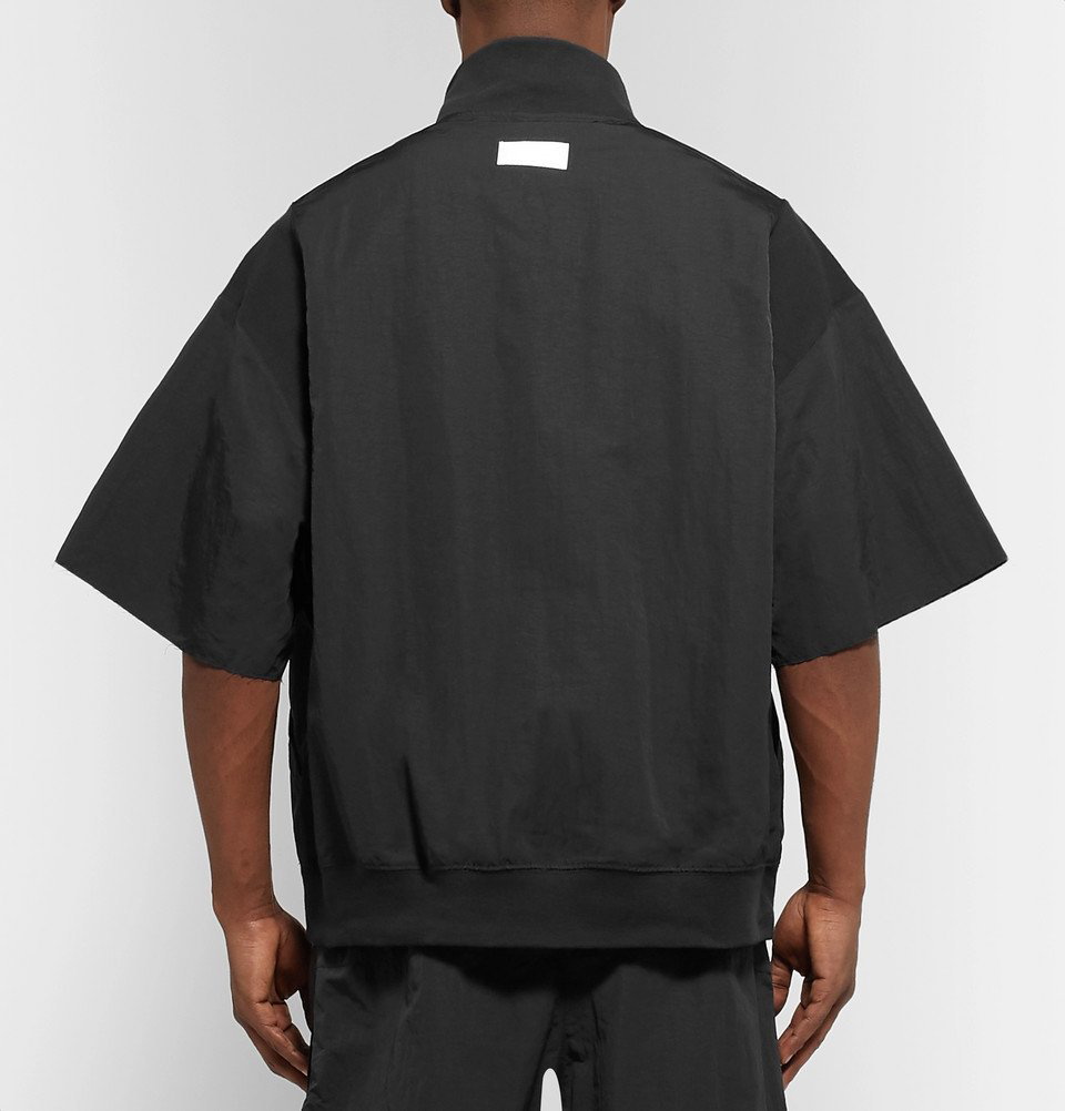 Nike - Fear of God Oversized Piqué-Panelled Nylon Half-Zip Jacket ...