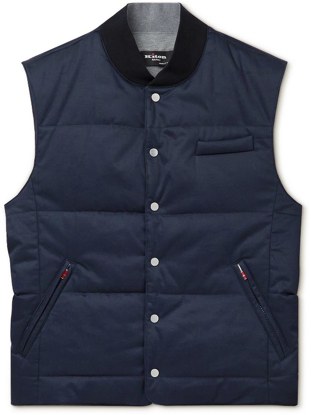 Photo: Kiton - Quilted Shell Gilet - Blue
