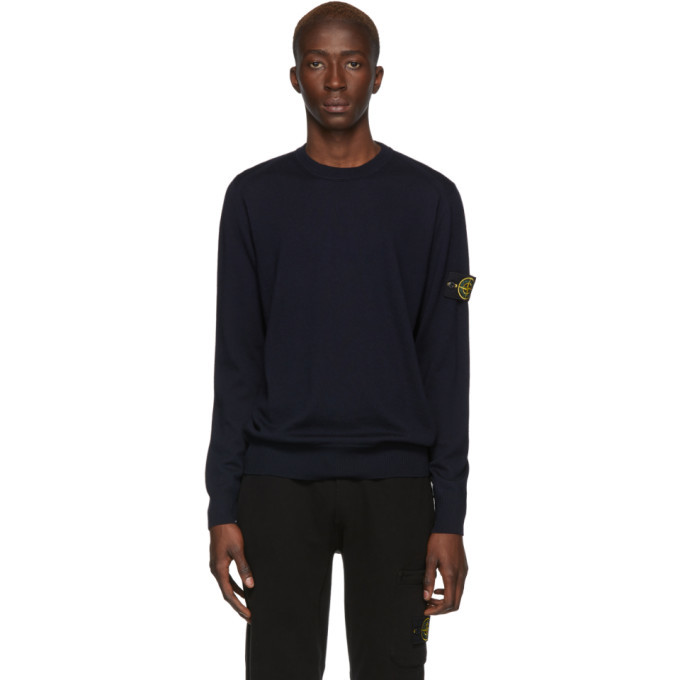 Photo: Stone Island Navy Wool Knit Sweater