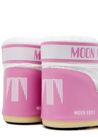 Moon Boot Icon Padded Nylon Snow Boots Pink And White 3638 (IT36 38 / UK3