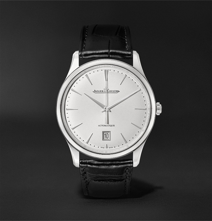 Photo: Jaeger-LeCoultre - Master Ultra Thin Date Automatic 39mm Stainless Steel and Alligator Watch - Silver