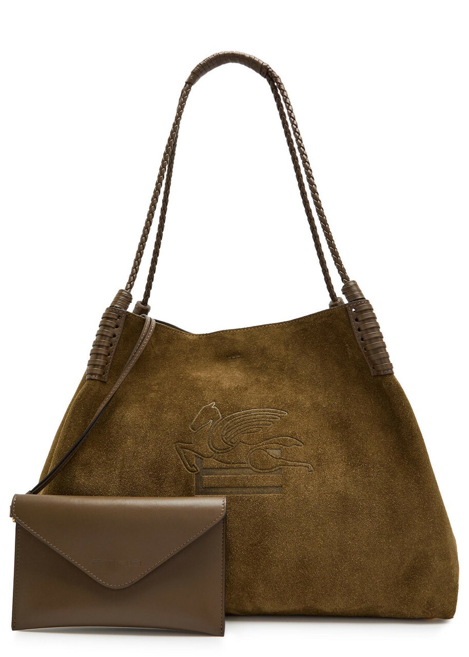 Etro Libra Large Leather and Suede Tote - Multicoloured - One Size