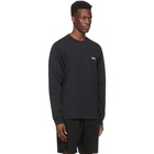 Stussy Black Stock Logo Long Sleeve T-Shirt