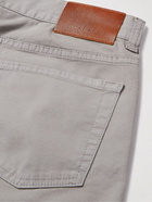 CANALI - Slim-Fit Stretch-Cotton Chinos - Gray