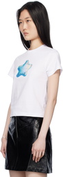 Sandy Liang White Ame Baby T-Shirt
