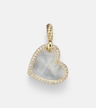 David Yurman DY Elements® Heart 18kt gold (750/1000) pendant with diamonds and pearl