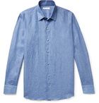 Loro Piana - Pinstriped Linen Shirt - Blue