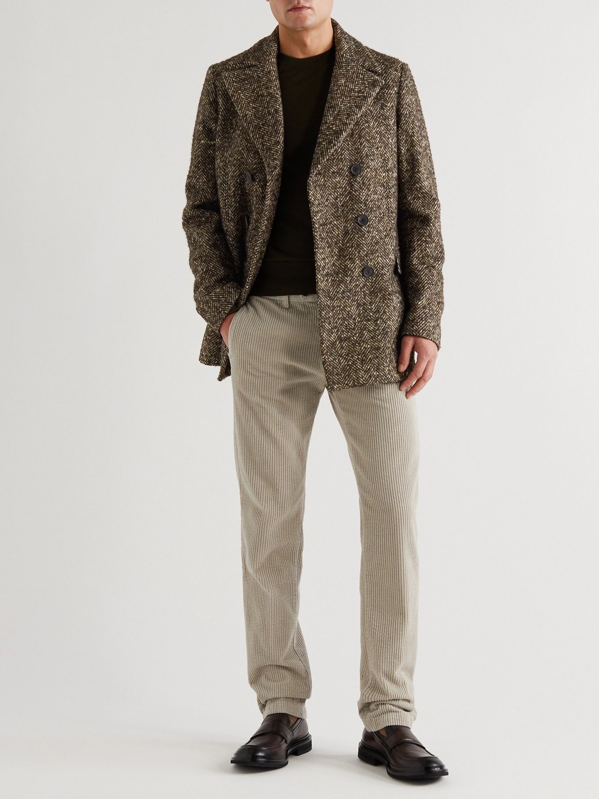 MP Massimo Piombo - Kent Herringbone Virgin Wool-Blend Peacoat - Unknown