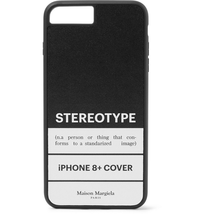 Photo: Maison Margiela - Printed Leather and Rubber IPhone 8 Case - Men - Black