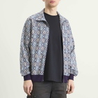 Needles Men's Poly Jacquard Track Jacket in Blue/Purple