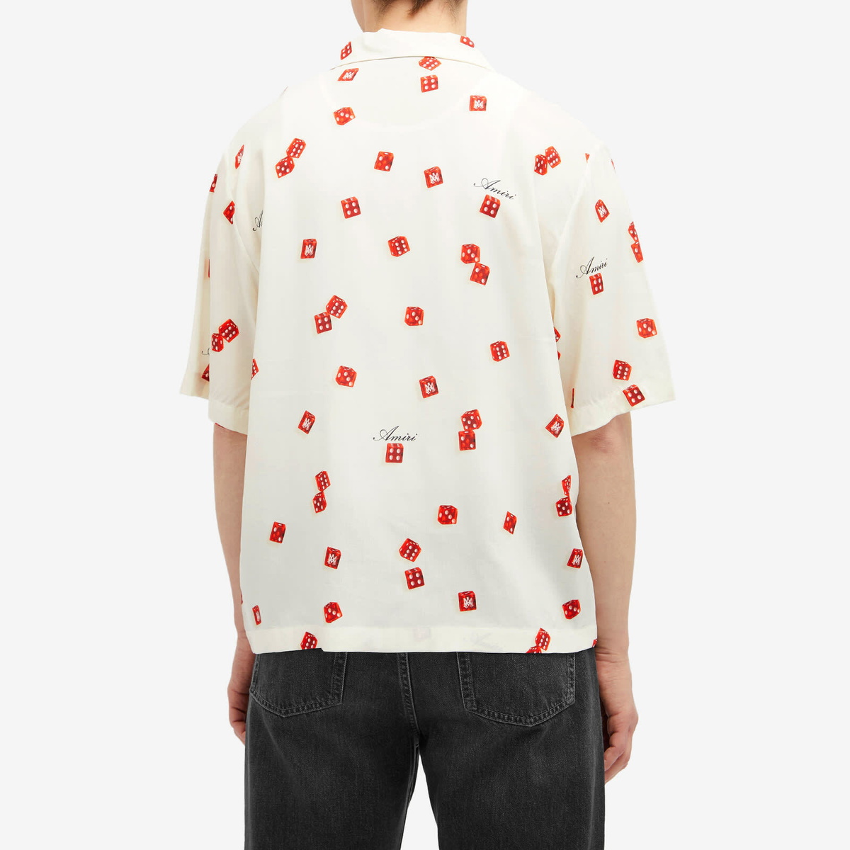 AMIRI Men's Dice Bowling Shirt in Alabaster