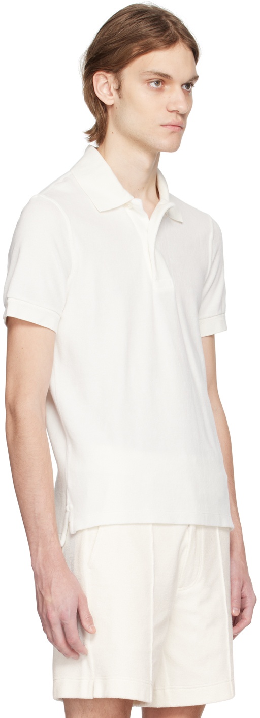 TOM FORD White Towelling Polo TOM FORD