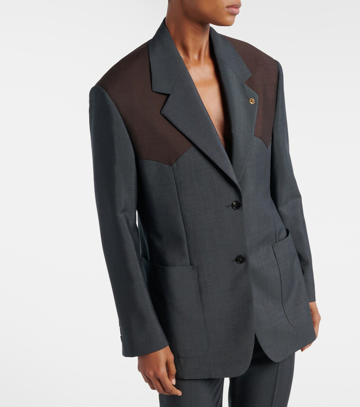 Versace Medusa wool and mohair blazer