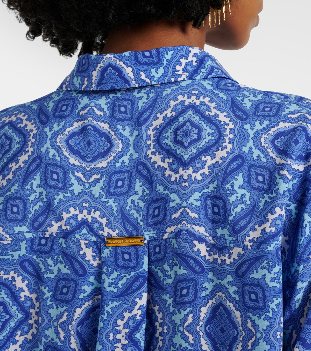 Heidi Klein Mykonos printed silk shirt