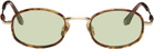BONNIE CLYDE Brown & Gold Bicycle Sunglasses