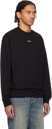 Hugo Black Logo Detail Relaxed-Fit Sweatshirt
