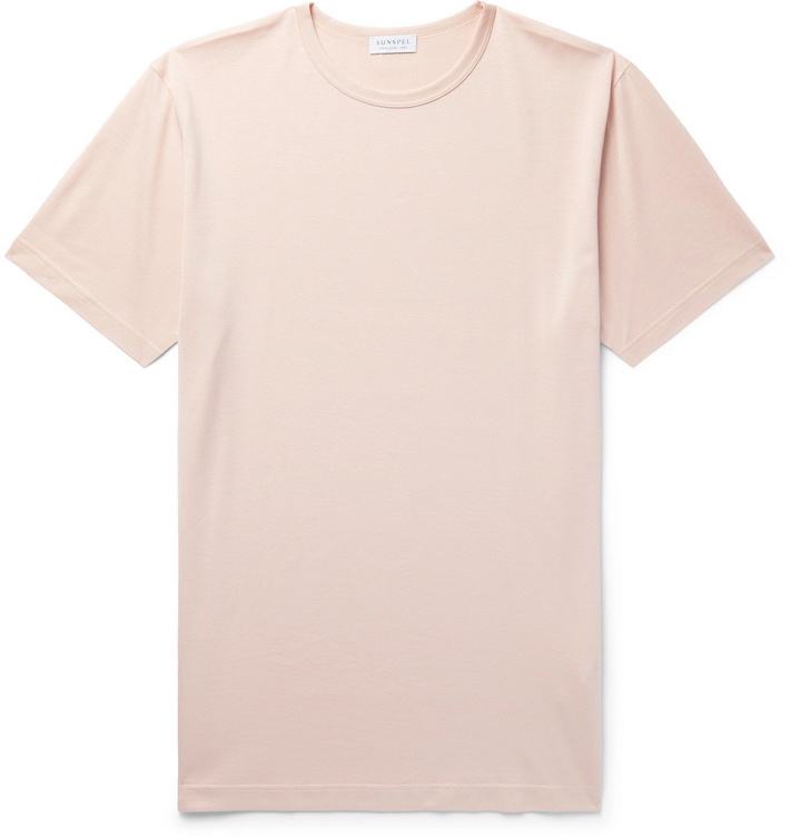 Photo: Sunspel - Slim-Fit Cotton-Jersey T-Shirt - Pink