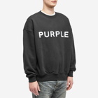 Purple Brand Men's Fleece Crew Sweat in Black