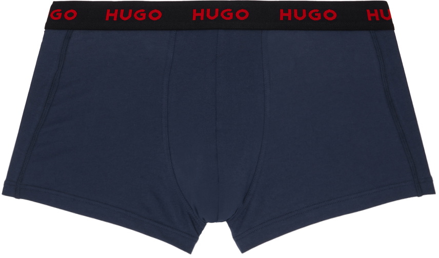 Hugo Three-Pack Multicolor Logo Trunks