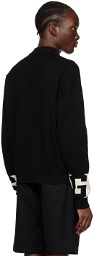 GCDS Black & White Jacquard Sweatshirt