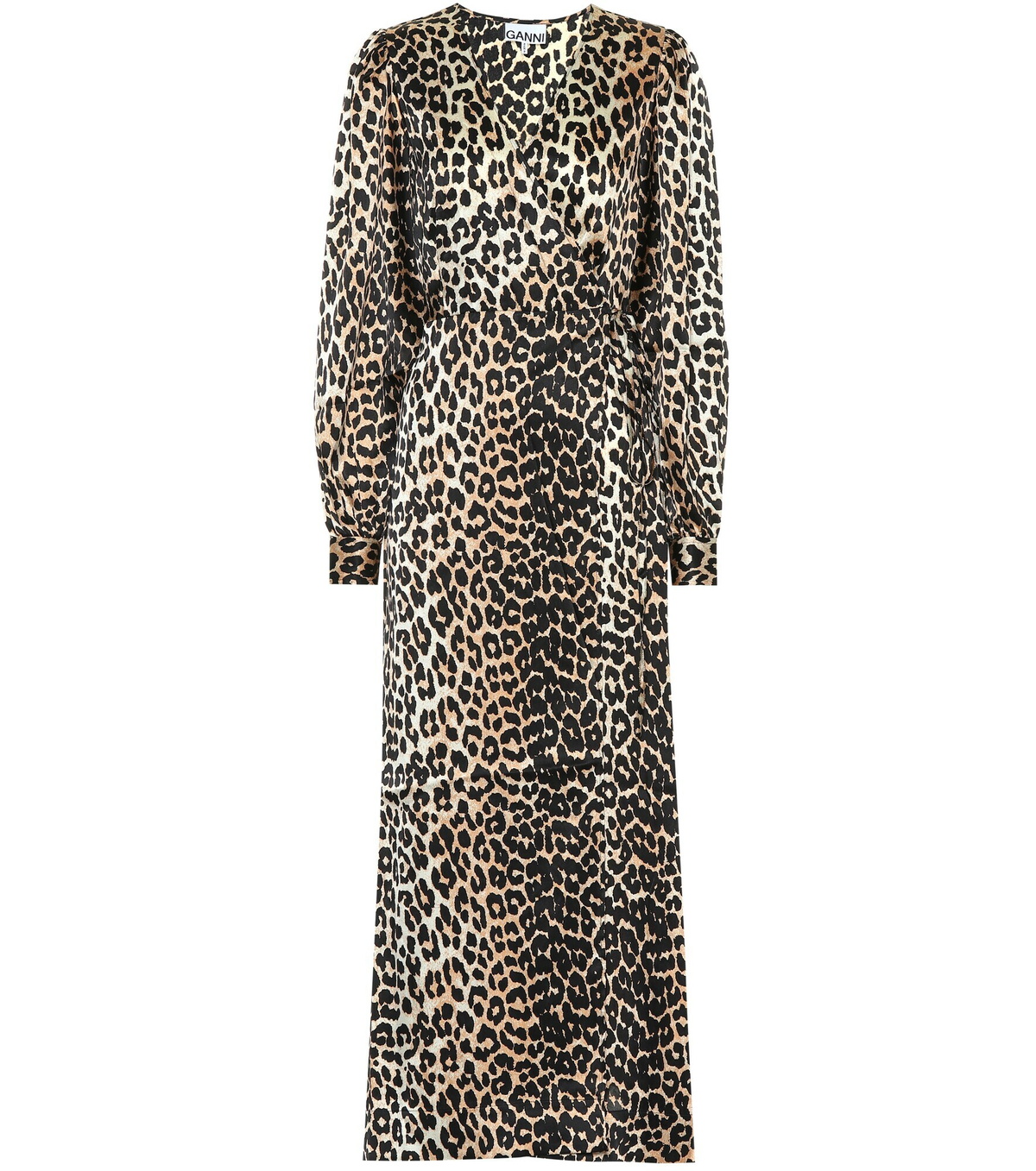 Ganni - Leopard-printed stretch-silk dress GANNI