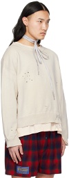 Maison Margiela Off-White Handwritten Sweatshirt