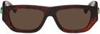 Bottega Veneta Tortoiseshell Bolt Sunglasses