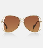 Aquazzura Malibu oversized sunglasses