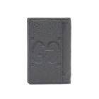 Gucci Men's Embossed GG Card Wallet in Black