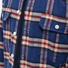 Drake's Men's Work Shirt in Blue Check