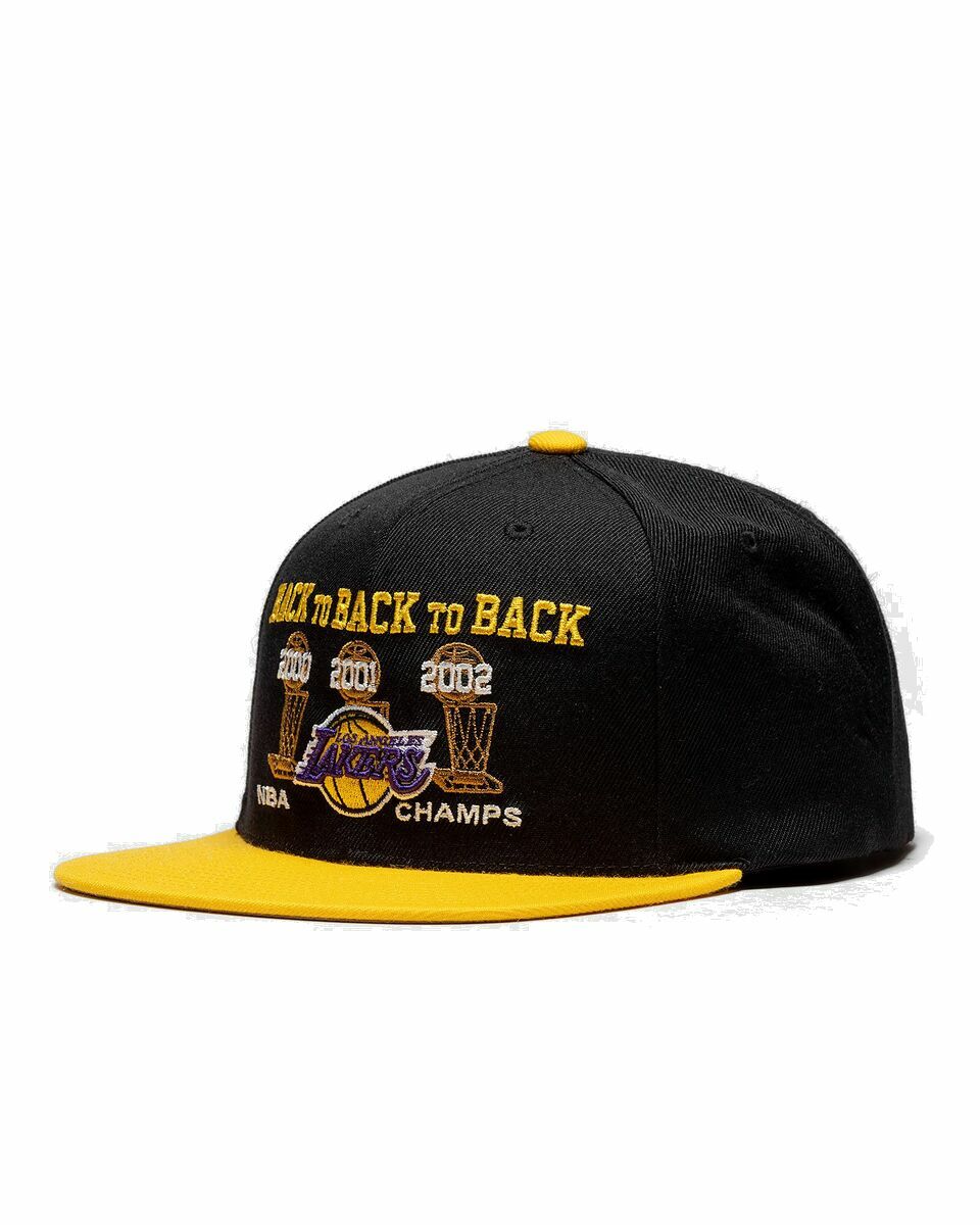 Photo: Mitchell & Ness Nba Champs Snapback Cap Hwc Los Angeles Lakers 2000 03 Black - Mens - Caps