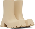 Balenciaga Beige Trooper Ankle Boots