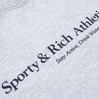 Sporty & Rich Athletic Club T-Shirt in Heather Grey/Navy