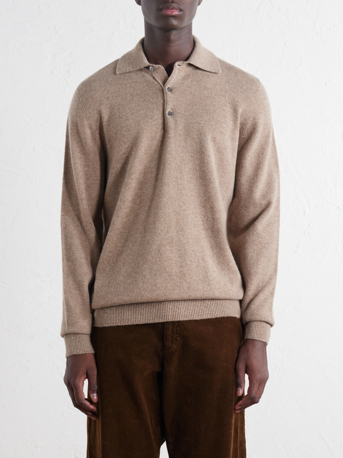 William Lockie - Wool Polo Sweater - Neutrals