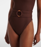 Montce Kim belted crochet swimsuit