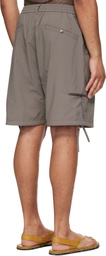 WOOYOUNGMI Gray Zip Detail Utility Shorts