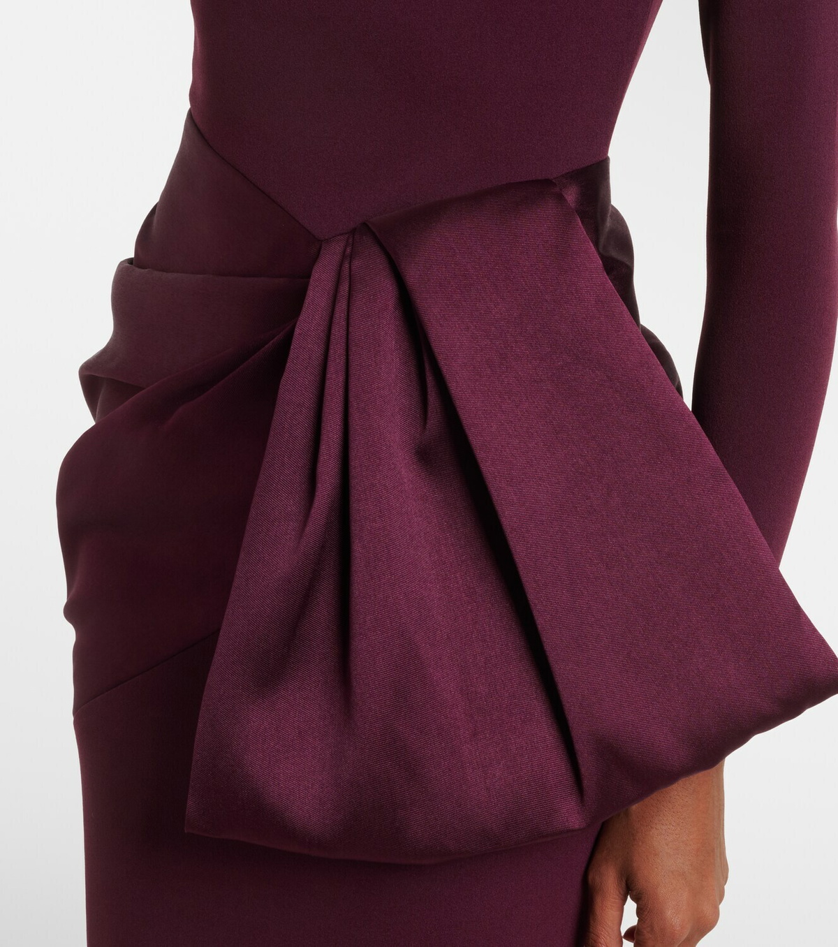 Solace London Kori satin-trimmed gown