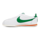 Nike White and Green Stranger Things Edition Classic Cortez QS HH Sneakers